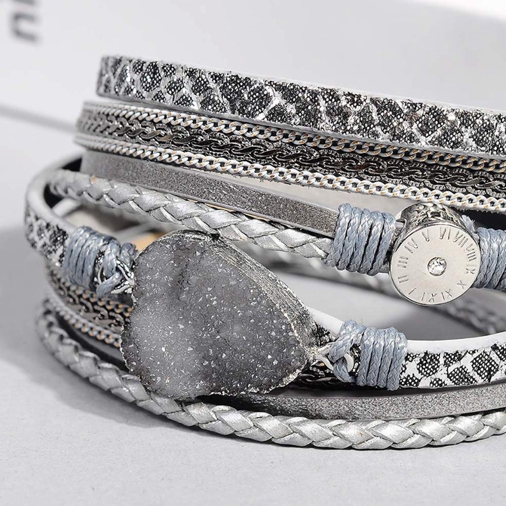 SALE! 🎁❄️ Smokey Druzy Womens Bracelet